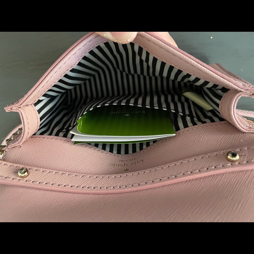 Kate Spade blush pink flap crossbody purse - Picture 4 of 5
